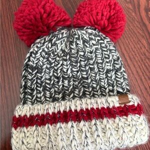 Roots kids Red and Gray Knit Hat Accessories